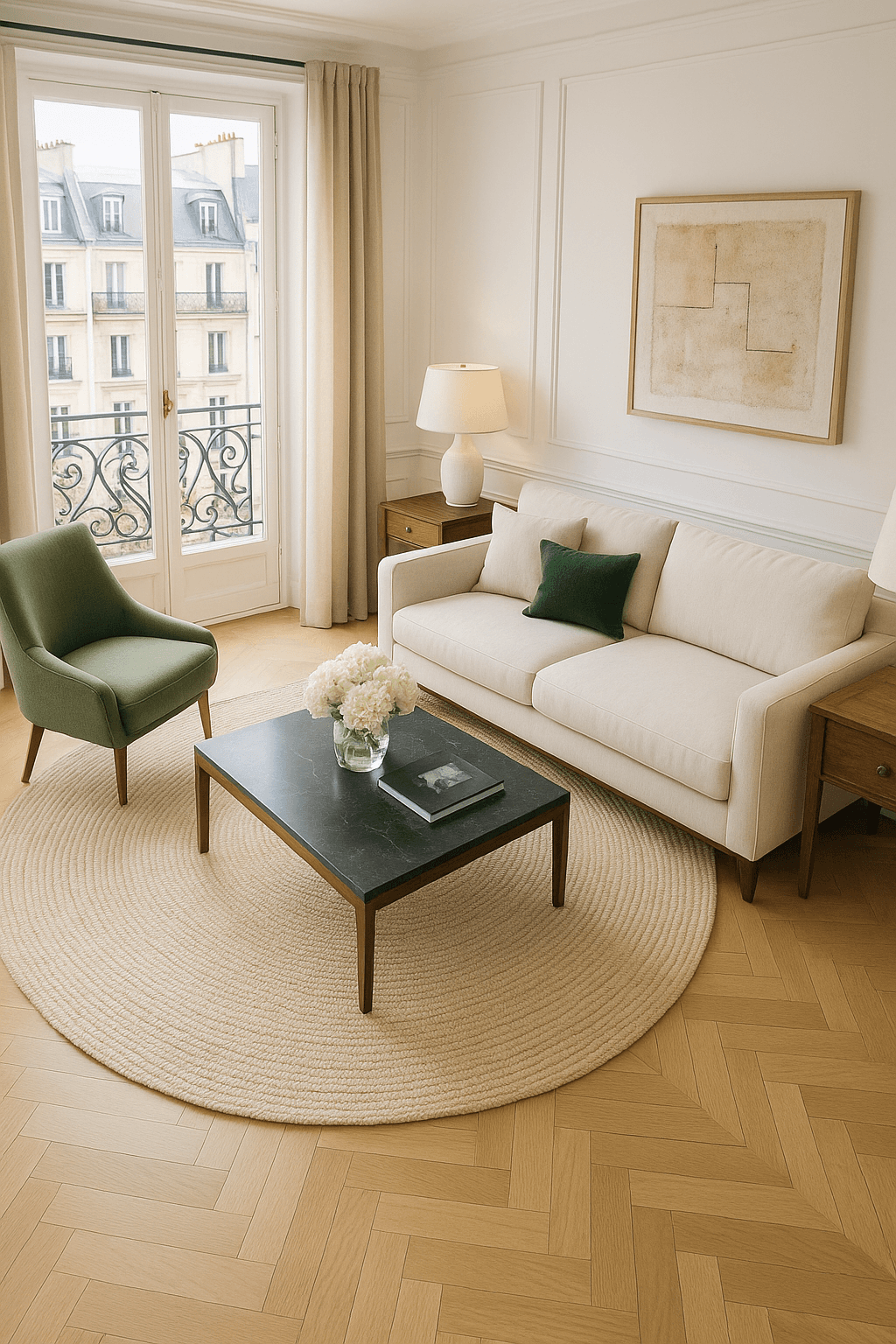 Interior design of a modern dining room