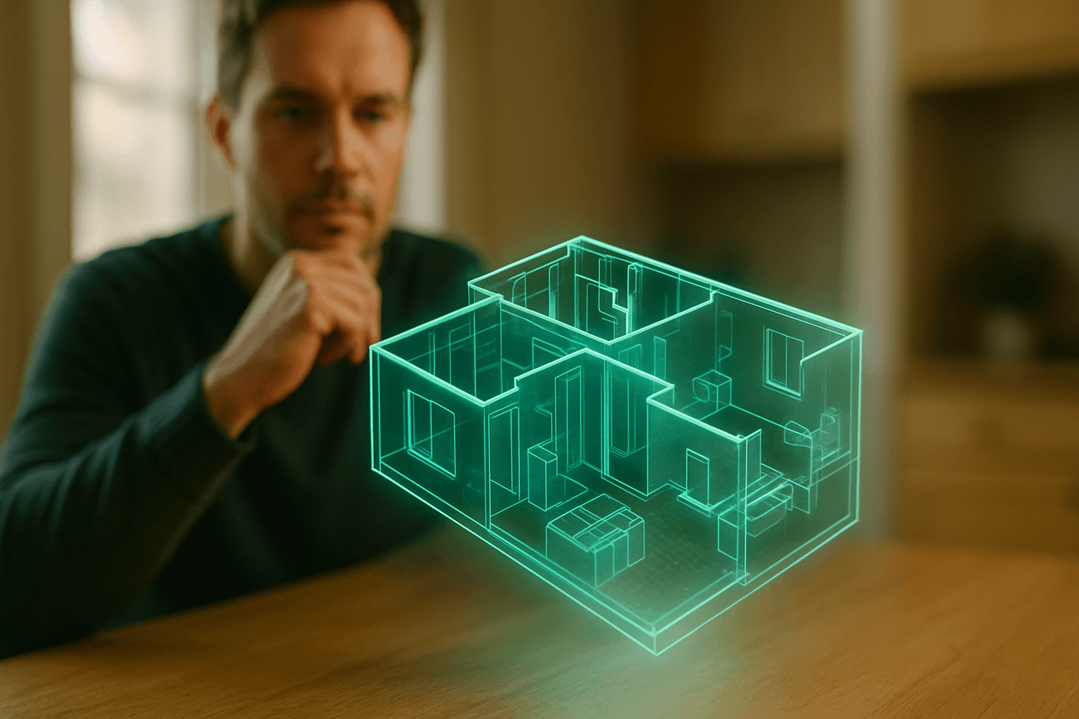 3D apartment model analyzed digitally